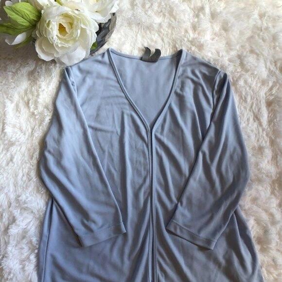Other - Light Blue Long Sleeve Cover Up w/Single Clasp - Size M